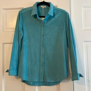Tyler Boe faux suede shirt